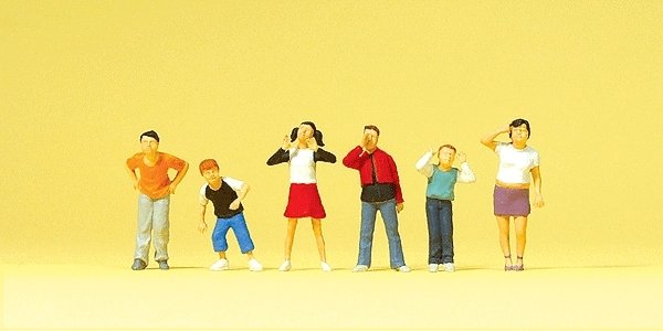 Children -- pkg(6), HO, Preiser Kg 10556