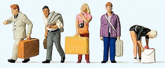 At the Train Station - Era III -- pkg(5), HO, Preiser Kg 10670