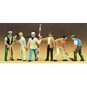 Working People -- Road Construction Workers pkg(6), HO, Preiser Kg 10030