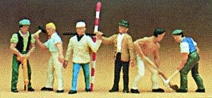 Working People -- Road Construction Workers pkg(6), HO, Preiser Kg 10030