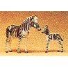 Animals -- Zebras: 2 Adults & 2 Foals, HO, Preiser Kg 20387