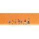 Pedestrians -- School Children pkg(7), N, Preiser Kg 79043