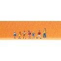 Pedestrians -- School Children pkg(7), N, Preiser Kg 79043