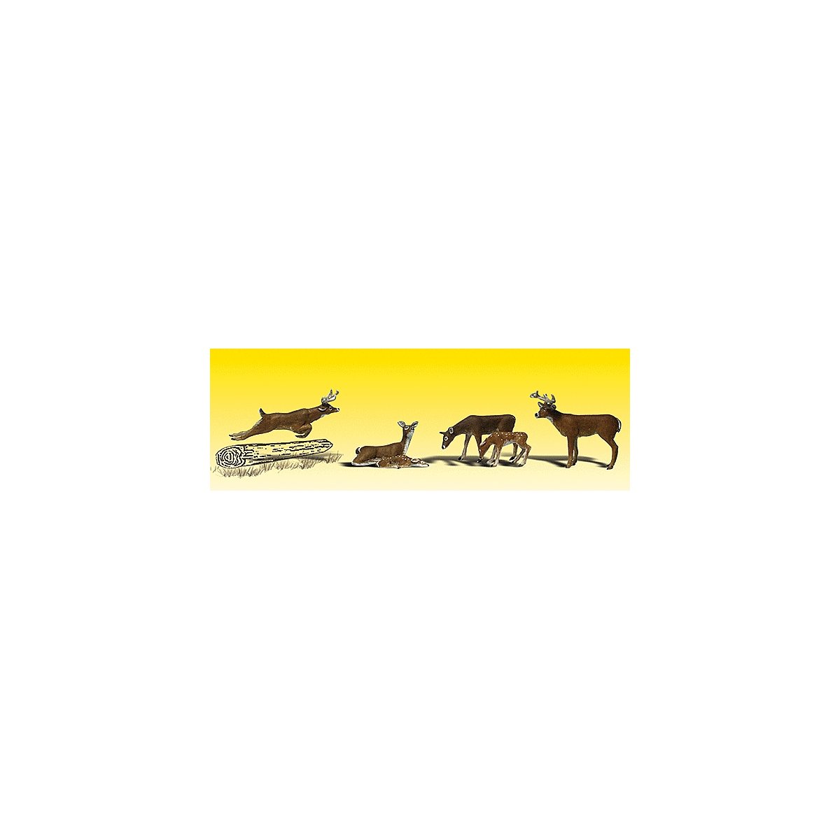 Scenic Accents(R) Animal Figures -- White-Tail Deer pkg(6), N, Woodland Scenics 2185