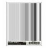 Dry Transfer Alphabet & Number Sets -- Stripes - Black 1/64, 1/32 & 1/16′, ALL, Woodland Scenics 513