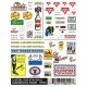 Dry Transfer Signs -- Tavern, Gas STation & Commercial, HO, Woodland Scenics 551
