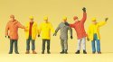 Working People -- Wearing Protective Clothing pkg(6), HO, Preiser Kg 14034