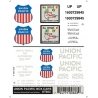 Dry Transfer Railroad Lettering Sets -- UP Boxcars w/`Automated Railway` & `Ship & Travel` Slogans, HO, Woodland Scenics 603