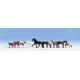 Majestic Horses pkg(9), HO, Walthers SceneMaster 6074