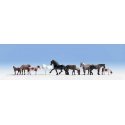 Majestic Horses pkg(9), HO, Walthers SceneMaster 6074