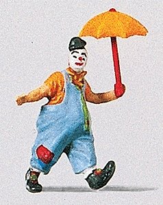 Clown w/Umbrella, HO, Preiser Kg 29001