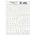 Dry Transfer Alphabet & Numbers - Railroad Roman (3/8 & 1/2′) -- White, ALL, Woodland Scenics 714