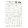Dry Transfer Alphabet & Numbers - Railroad Roman (3/8 & 1/2′) -- White, ALL, Woodland Scenics 714