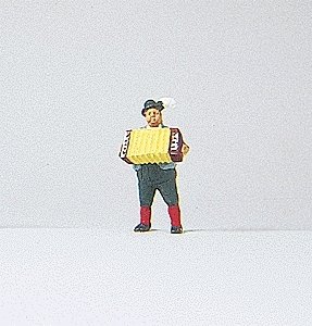 Individual Figure - Working People -- Playing The Accordian, HO, Preiser Kg 29057