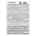 Dry Transfer Alphabet - Railroad Gothic -- Black, ALL, Woodland Scenics 720