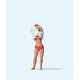 Female Lifeguard in Action Individual Figure, HO, Preiser Kg 28258