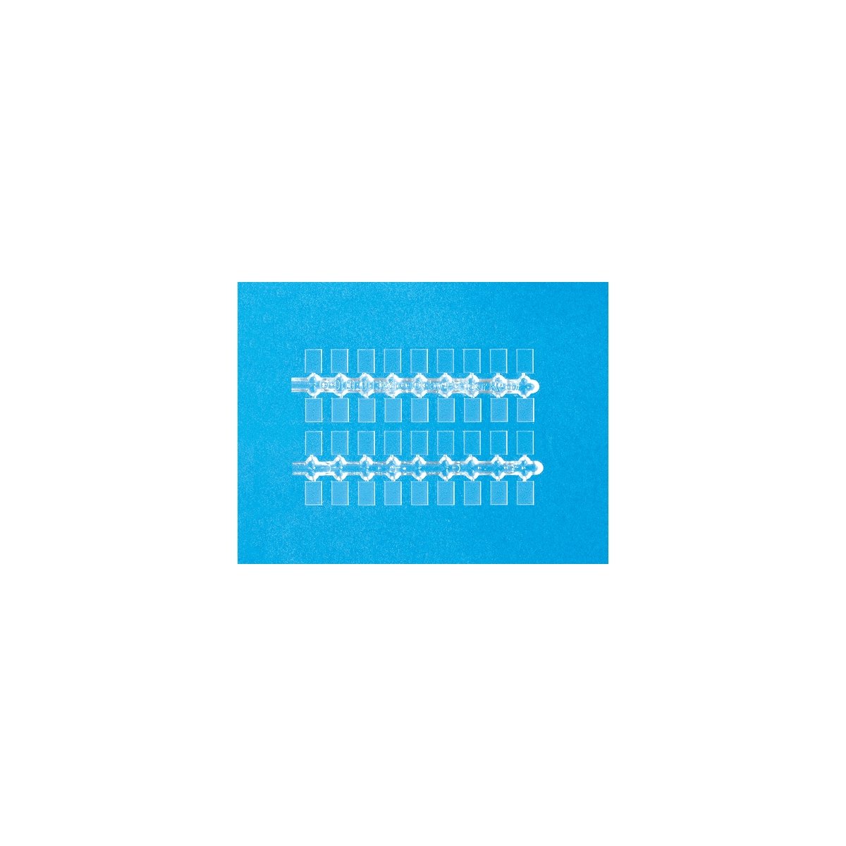 Clear Base Plates -- 1/4 x 3/16′ .7 x cm pkg(108), HO, Preiser Kg 97001