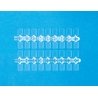 Clear Base Plates -- 1/4 x 3/16′ .7 x cm pkg(108), HO, Preiser Kg 97001