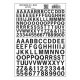 Dry Transfer Alphabet & Numbers - Railroad Gothic - 3/8 & 1/2′ 1 & 1.3cm -- Black, ALL, Woodland Scenics 732
