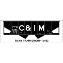Railroad Decal Set -- Chicago & Illinois Midland 2-Bay Steel Hopper, HO, Tichy Train Group 10402