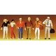 1/50 Scale Figures -- People Walking pkg(6), 1/50, Preiser Kg 68204