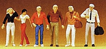1/50 Scale Figures -- People Walking pkg(6), 1/50, Preiser Kg 68204