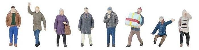 Winter Passers-By -- pkg(8), HO, Faller Gmbh 151711