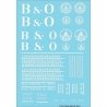 Railroad Decal Set -- Baltimore & Ohio Roadname Set (white), N, Tichy Train Group 10421N