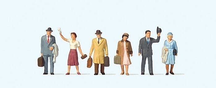 Travelers 1 -- pkg(6), 1/76, Preiser Kg 73008