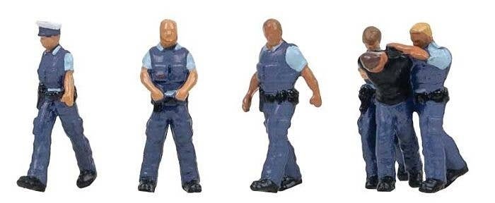 Police Officers (Modern) -- pkg(6), HO, Faller Gmbh 151716