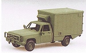 Military - US/NATO (Modern) - Light Trucks -- M1010 Ambulance (Chevrolet Pick-Up Cab, Green), HO, Trident Miniatures 90007