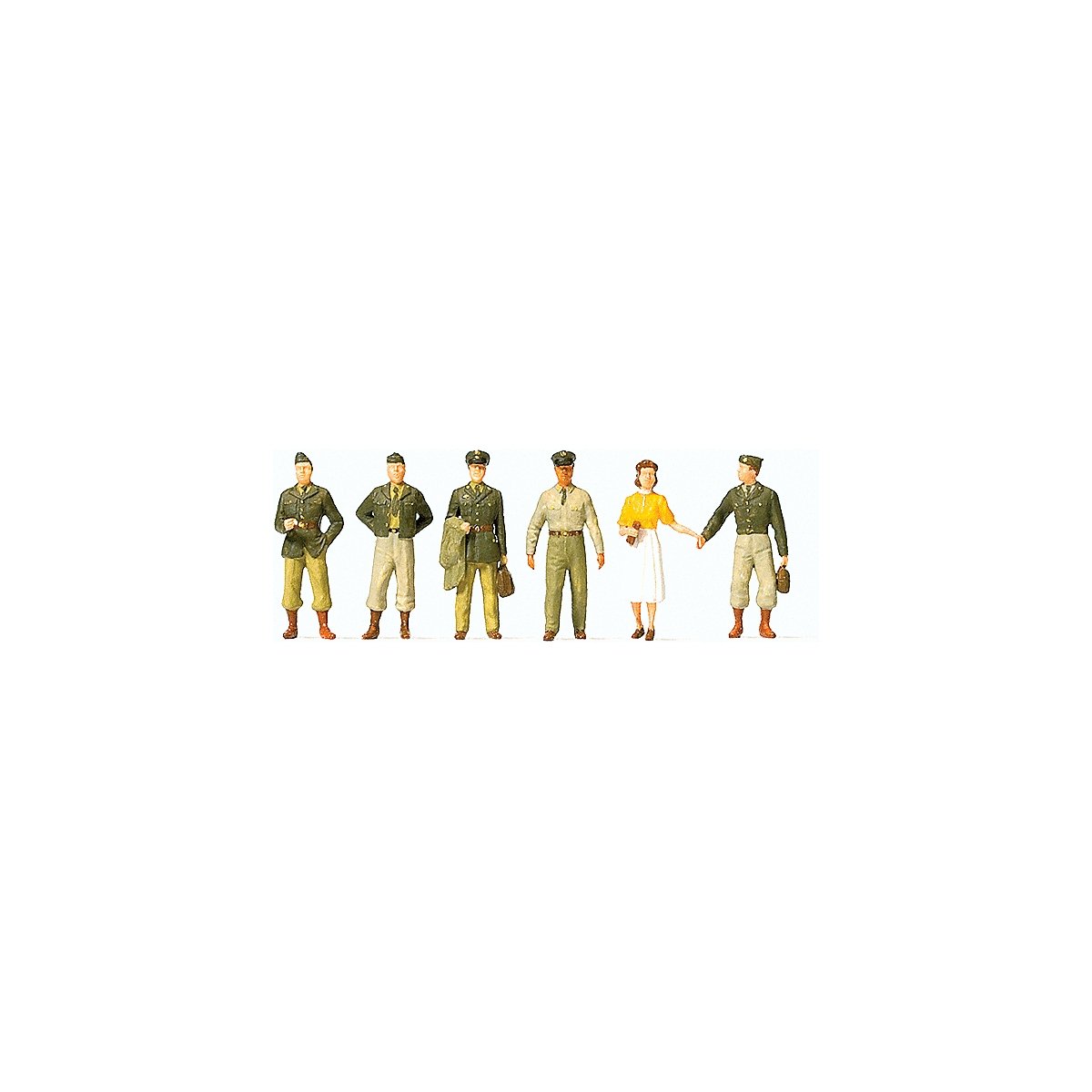 US/NATO 1950s Figure Set -- Soldiers pkg(6), HO, Preiser Kg 10594