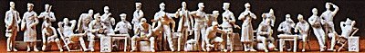Unpainted Figure Sets 1/72 -- 1940 German Flight Crew pkg(26), 1/72, Preiser Kg 72508