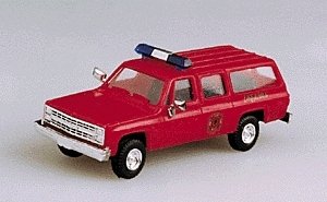 Military - US Air Force (Modern) - Light Trucks -- Chevrolet Suburban - Fire Chief (red), HO, Trident Miniatures 90111