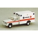 Military - US Air Force (Modern) - Light Trucks -- Ambulance with Chevrolet Pick-Up Cab (whit, HO, Trident Miniatures 90024