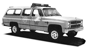 Military - US Air Force (Modern) - Light Trucks -- Chevrolet Suburban Fire Department Command, HO, Trident Miniatures 90018