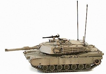 Military US & Allies (Modern) Heavy Tanks (Unpainted Metal Kit) -- M1A2 Abrams Main Battle Tank, N, GHQ 58003