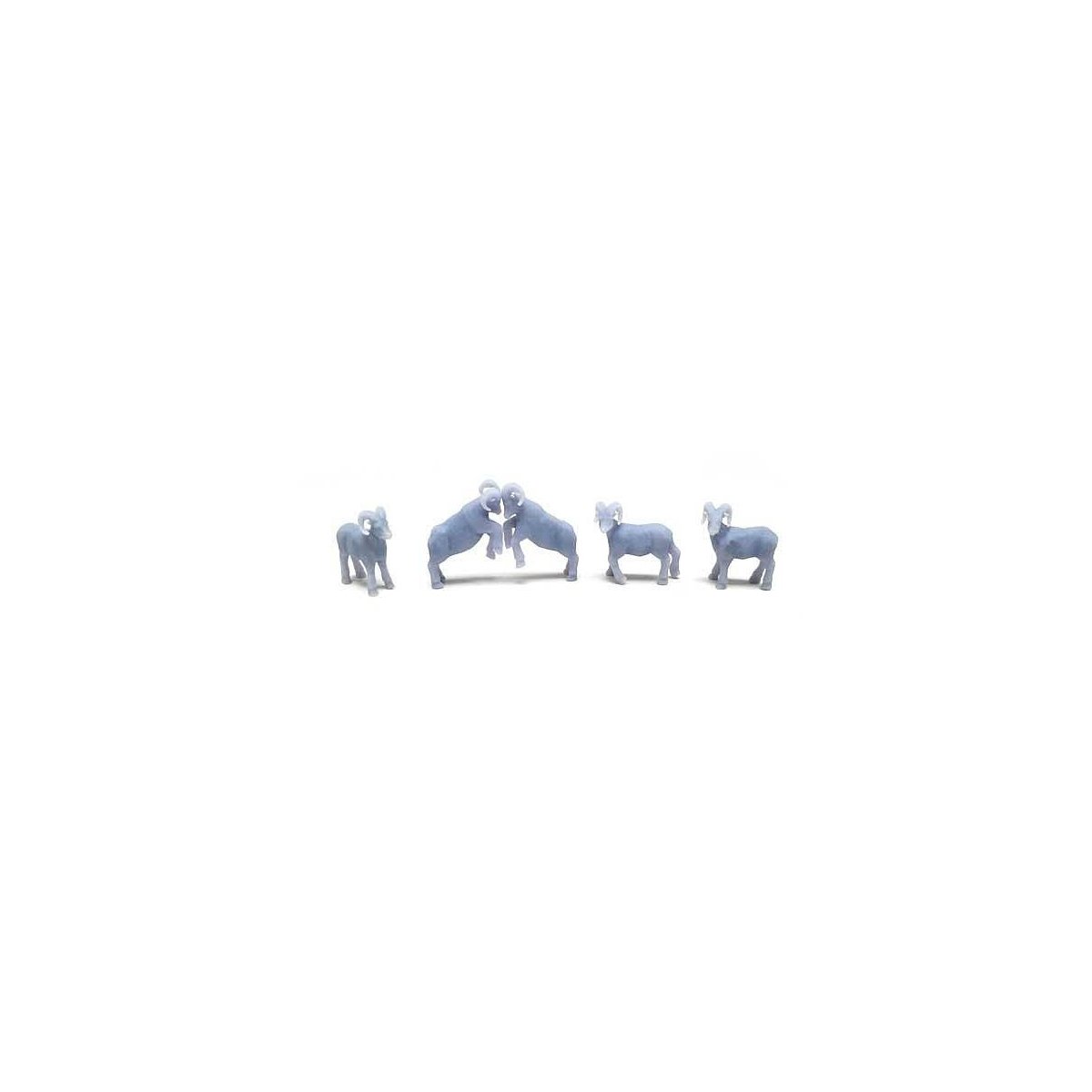 Unpainted 3D Printed Figures -- Bighorn Sheep pkg(5), HO, All Scale Miniatures 870989