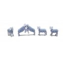 Unpainted 3D Printed Figures -- Bighorn Sheep pkg(5), HO, All Scale Miniatures 870989