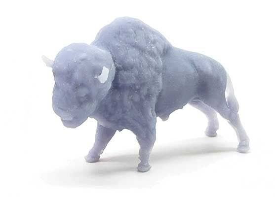 Standing Buffalo -- Unpainted 3D Printed Figure, HO, All Scale Miniatures 871309
