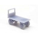 Luggage Carts -- Unpainted 3D Printed Parts pkg(5), N, All Scale Miniatures 1600985