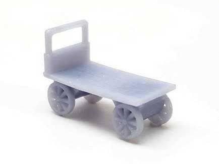 Luggage Carts -- Unpainted 3D Printed Parts pkg(5), N, All Scale Miniatures 1600985
