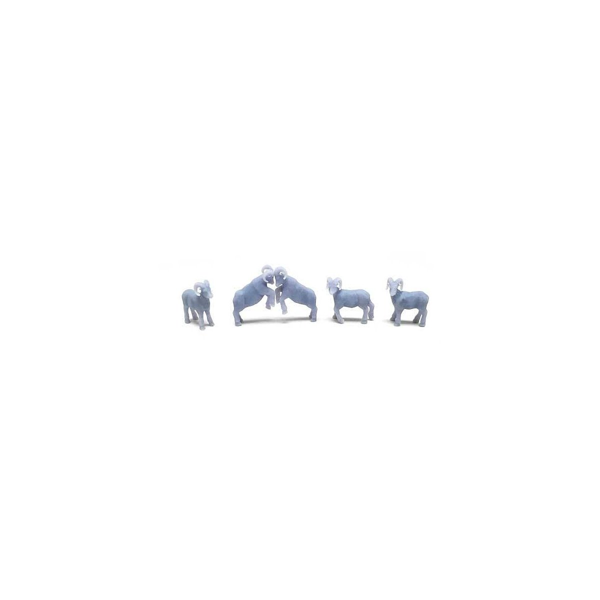 Unpainted 3D Printed Figures -- Bighorn Sheep pkg(5), N, All Scale Miniatures 1600989