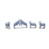 Unpainted 3D Printed Figures -- Bighorn Sheep pkg(5), N, All Scale Miniatures 1600989