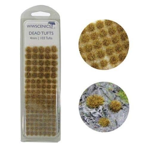 Grass Tufts 5/32′ 4mm -- Dead pkg(103), All Scales, Peco W3TDE4