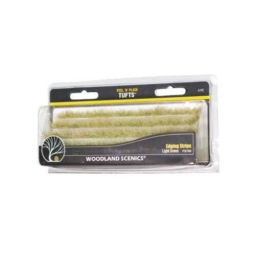 Peel `n` Place Tufts -- Light Green Edging Strips, All Scales, Woodland Scenics 780