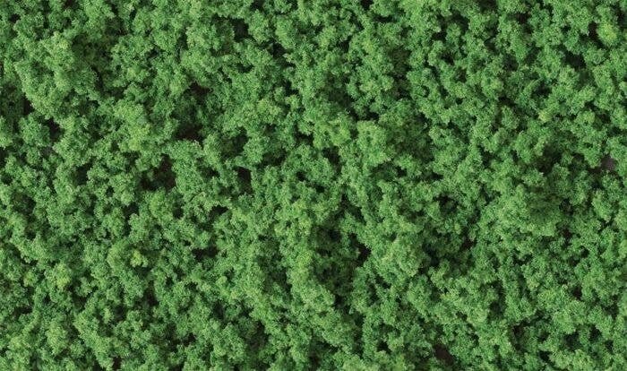 Underbrush Clump-Foliage - 18 Cu. In. 295 Cu cm. -- Medium Green, All Scales, Woodland Scenics 136