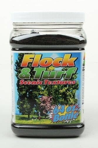 Flock & Turf - Scenic Foams & Ground Textures - Brown Tones - 64 Ounces -- Dark Brown - Fi, All Scales, Scenic Express 850C