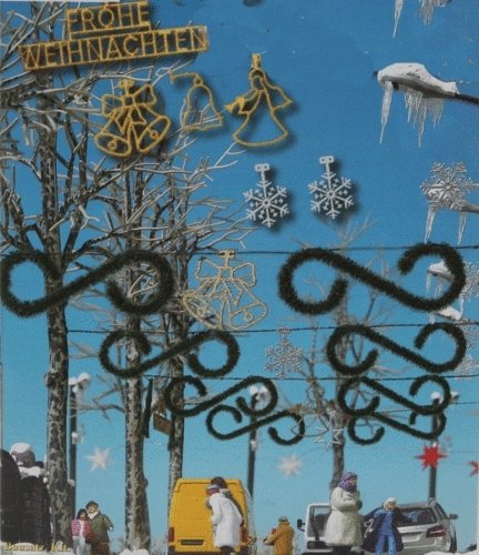 Christmas Street Decor, HO, Busch Gmbh & Co Kg 1061