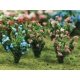 Flowering Bushes -- Pink, Blue 1′ Tall pkg(8), HO, Bachmann Industries 32512